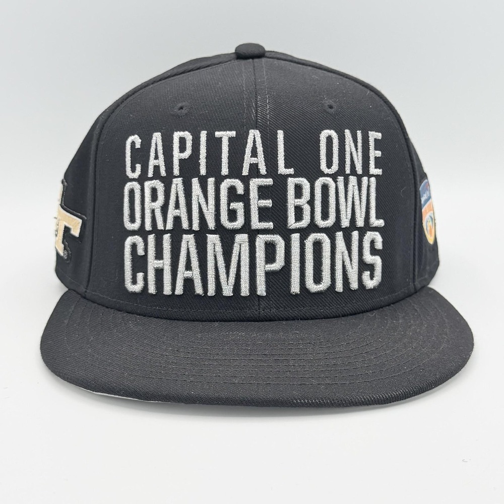 Georgia Tech Yellow Jackets Hat Cap Mens One Size Black Orange Bowl Champs Nike